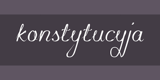 Beispiel einer konstytucyja Medium-Schriftart